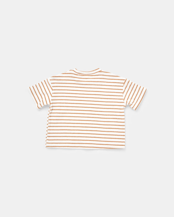 Felix Tee - Tan Stripe