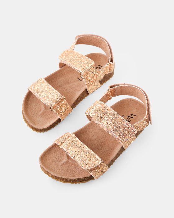 Bowie Sandal - Gold Gitter