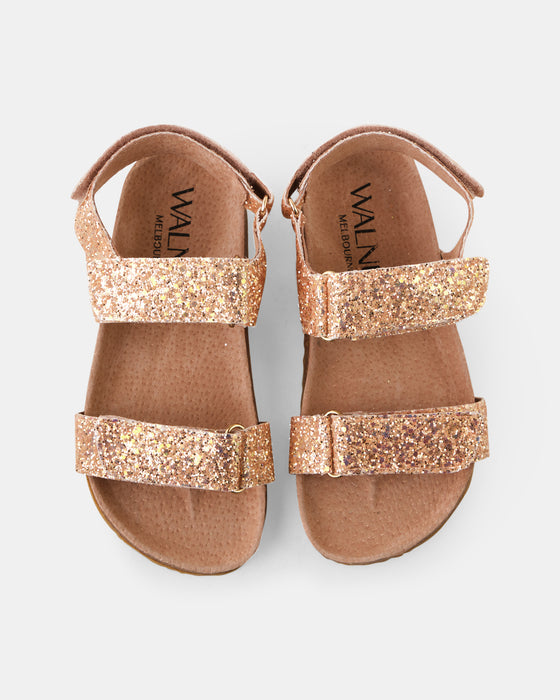 Bowie Sandal - Gold Gitter