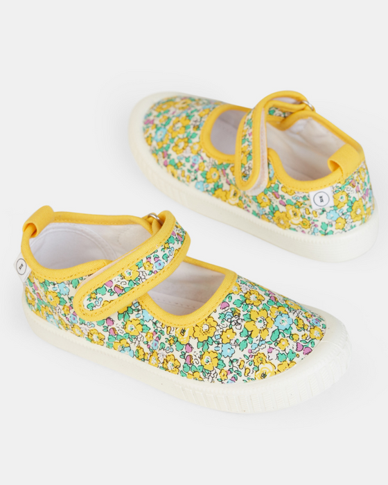 Mary Jane Canvas - Yellow Daisy