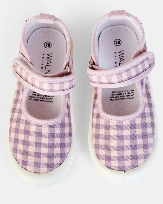 Mary Jane Canvas - Lilac Check