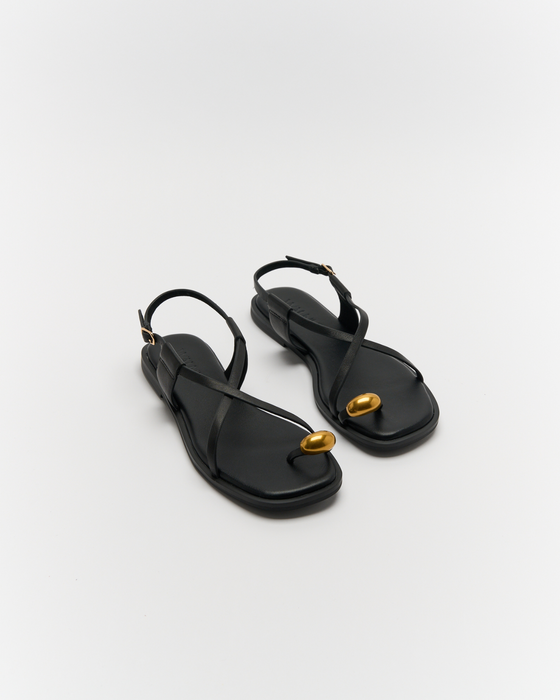 Eliana Leather Sandal - Black