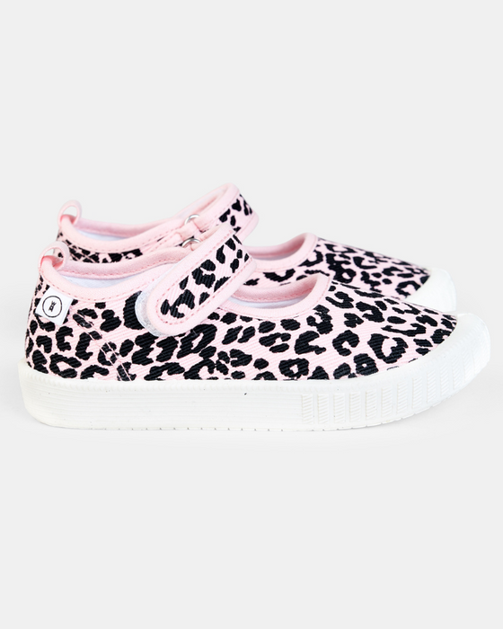 Mary Jane Canvas - Blush Leopard