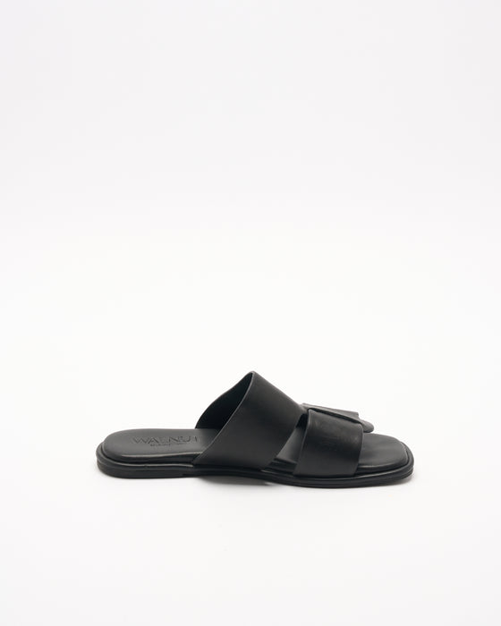 Roma Leather Slide - Black