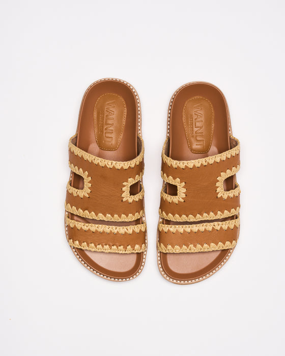 Perry Leather Slide - Coconut Tan