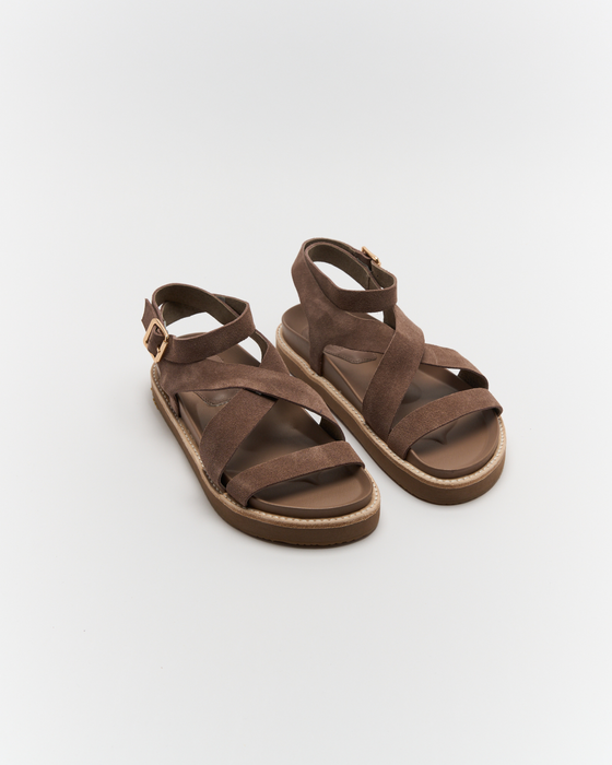 Pilar Leather Sandal - Cocoa Suede