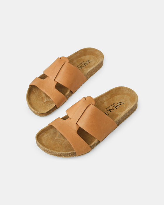 Bay Leather Slide - Coconut Tan