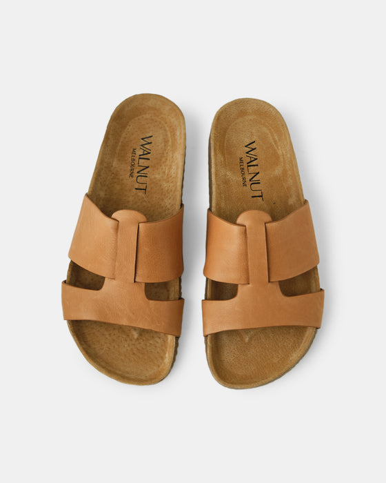 Bay Leather Slide - Coconut Tan