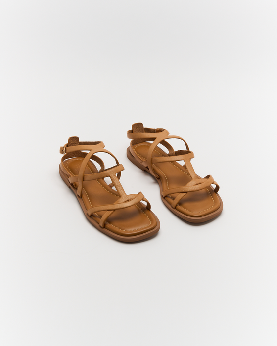 Edie Leather Sandal - Coconut Tan