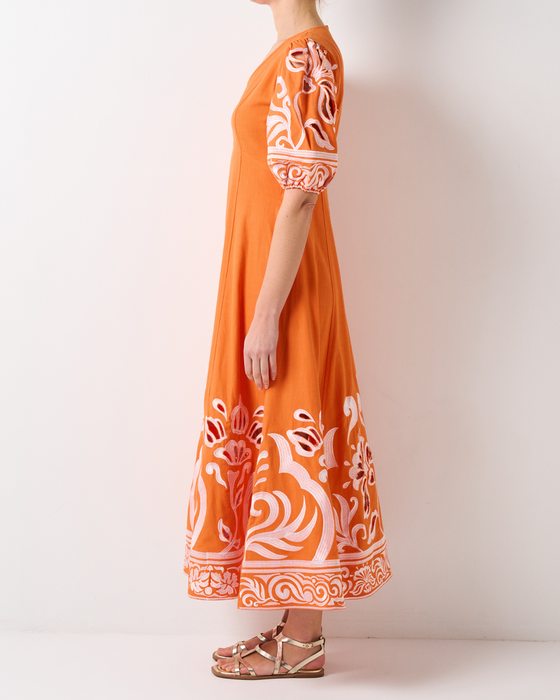 Santorini Dress - Tangerine