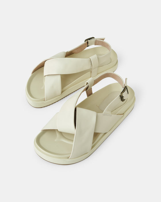 Mya Leather Sandal - Vanilla