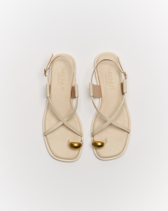 Eliana Leather Sandal - Vanilla