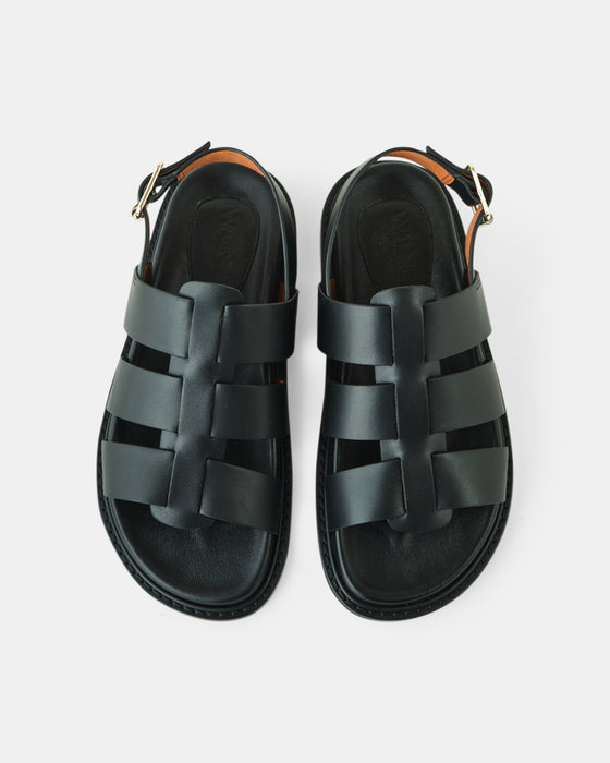 Dakota Leather Sandal - Black