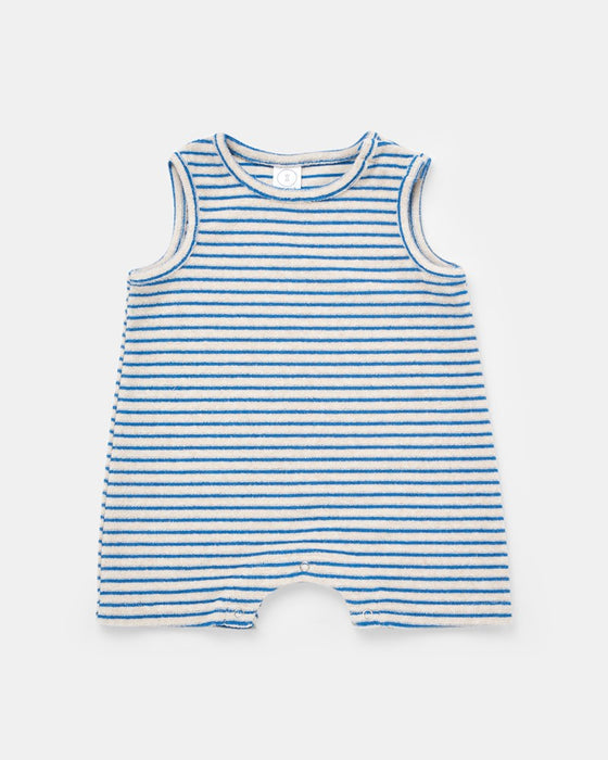 Brodie Romper - Cobalt Stripe