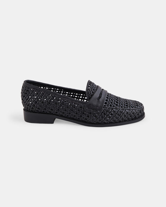 Harlow Loafer - Black Woven