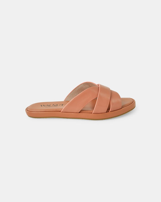 Lola Leather Slide - Dusty Rose