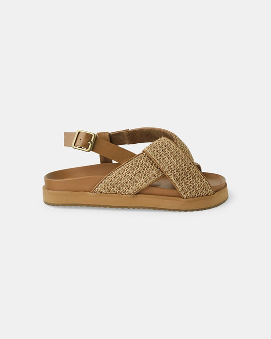 Mya Sandal - Tan Woven