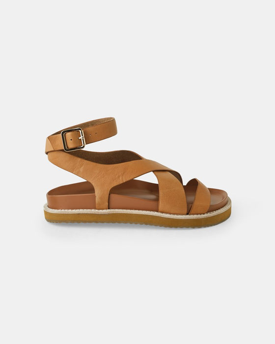 Pilar Leather Sandal - Coconut Tan