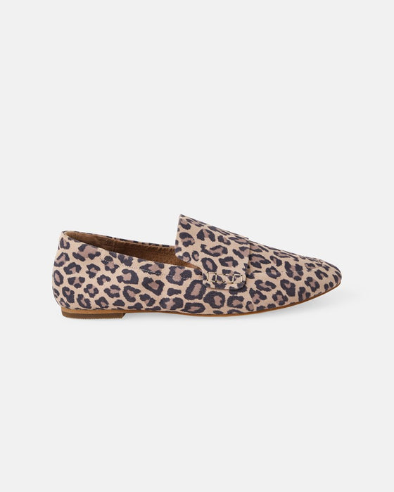 Dutch Leather Loafer - Leopard — Walnut Melbourne